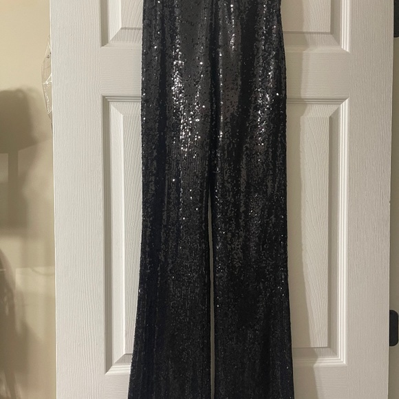 Zara Pants - Zara black sequin semi flared xsmall pants